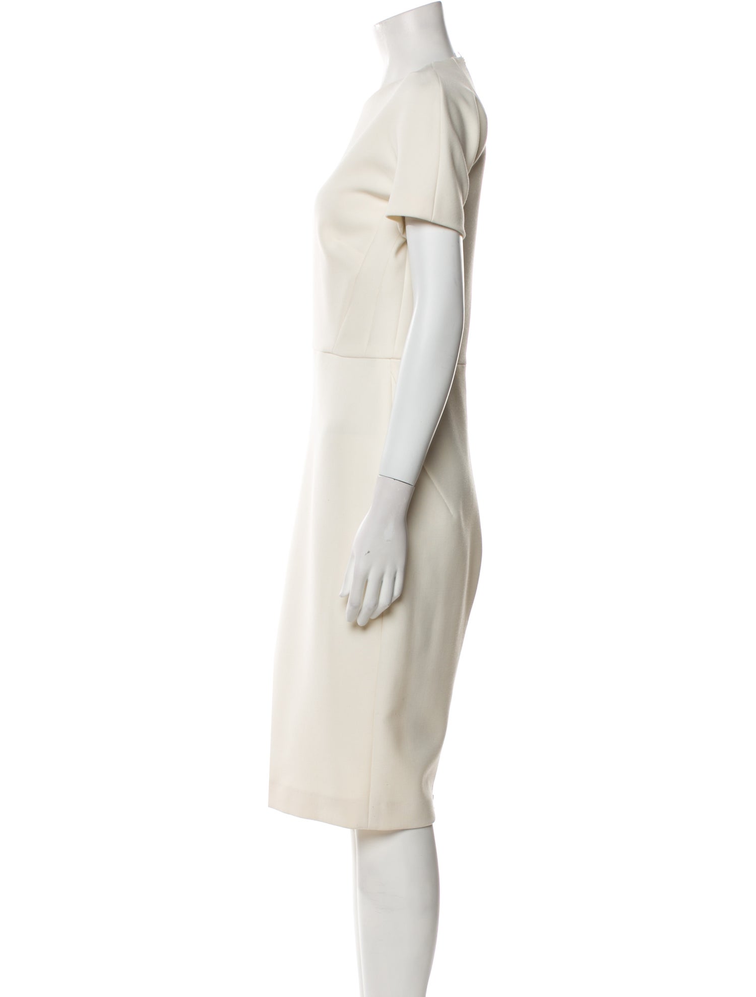 Victoria Beckham Crew Neck Midi Length Dress